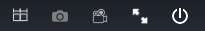 Application buttons in toolbar