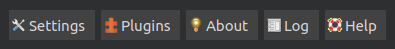 Settings button in the homepage